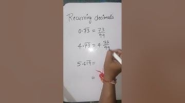 Recurring decimals #shorts #maths #tricks