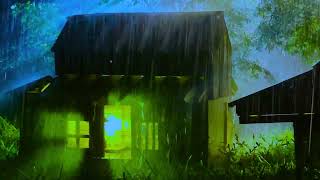 Rain Pattering On The Roof | Thunderstorm Sounds Help To Sleep And Relax