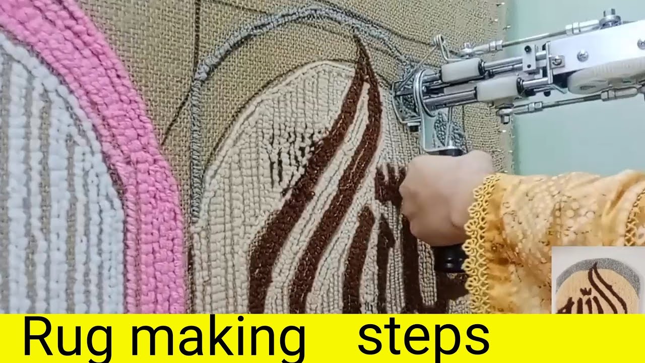 Tufting Rug Process Watch me tufting a Rug from Start to Finish | DIY Rug Making Process ...