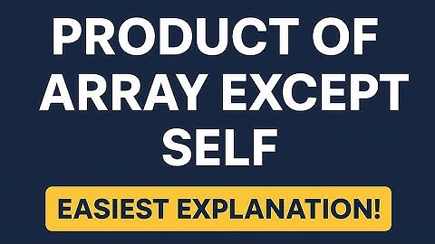 🔥 Product of Array Except SelfA must-know interview problem! I Day-4