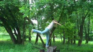 cool backflip off stump