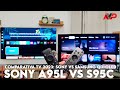 Comparativa de televisores entre la sony a95l vs samsung s95c las dos mejores oled del 2023