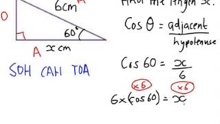 This video tutorial explains how to use the cosine ratio find missing
sides of a right angles triangle. there are separate videos explain
t...