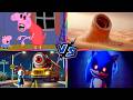 Peppa Pig Exe Vs Erosion Worm Vs School Bus Vs Sonic Exe | Pepe Viral Tiles | Tiles Hop!