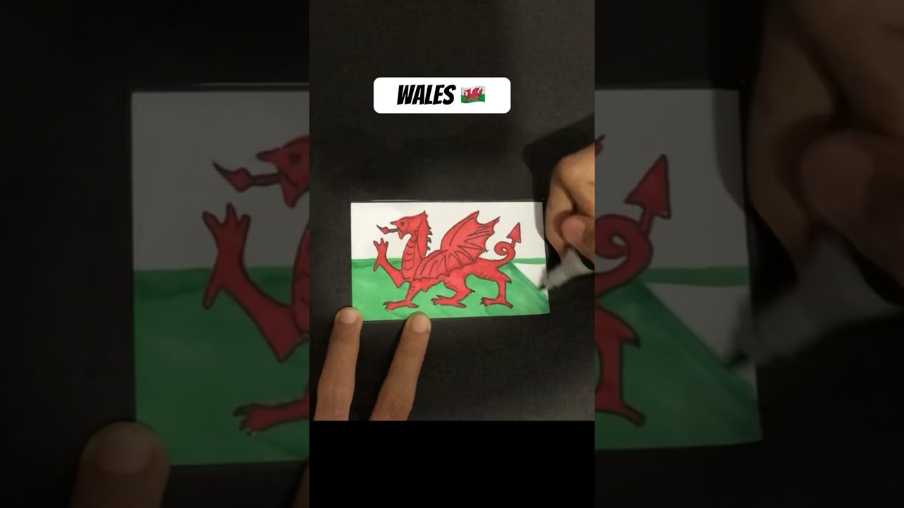 Wales flag drawing 