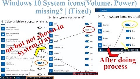 Windows 10 System Icon(Volume, Power) Missing? (Fixed)