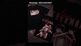 Captain Levi Cotton T-shirt 🖤 #captain #leviackerman #attackontitan #anime #attitude #black #tshirts