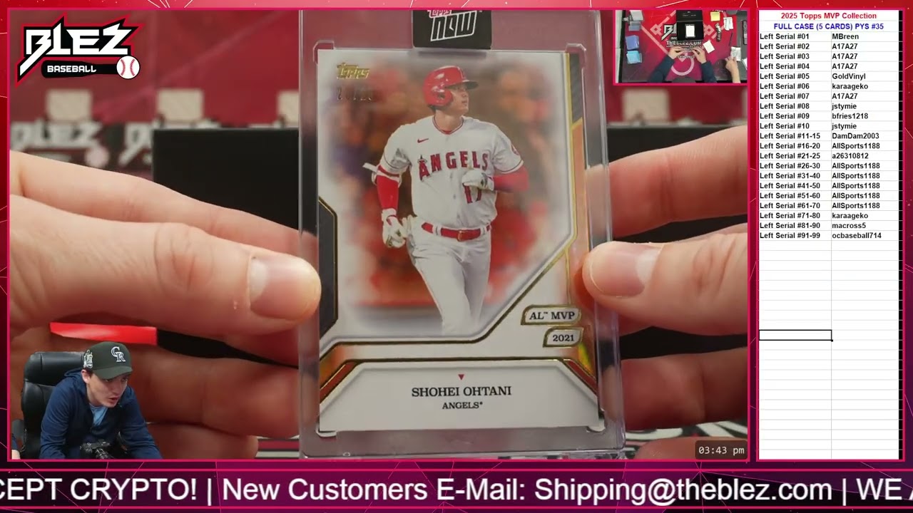 2025 Topps MVP Collection FULLCASE BREAK Pick Your Serial #35