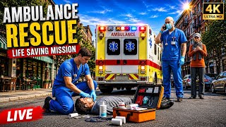 🚑 Ambulance City Rescue Simulator 3D Game 911 US Emergency Ambulance – Part 2🚨#ambulancegames #games screenshot 5