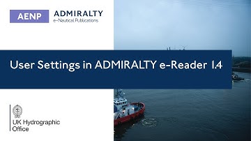 12. User Settings in ADMIRALTY e-Reader 1.4