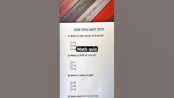 Math quiz Can you get 7/7? #maths #quiz #quiztime #trivia