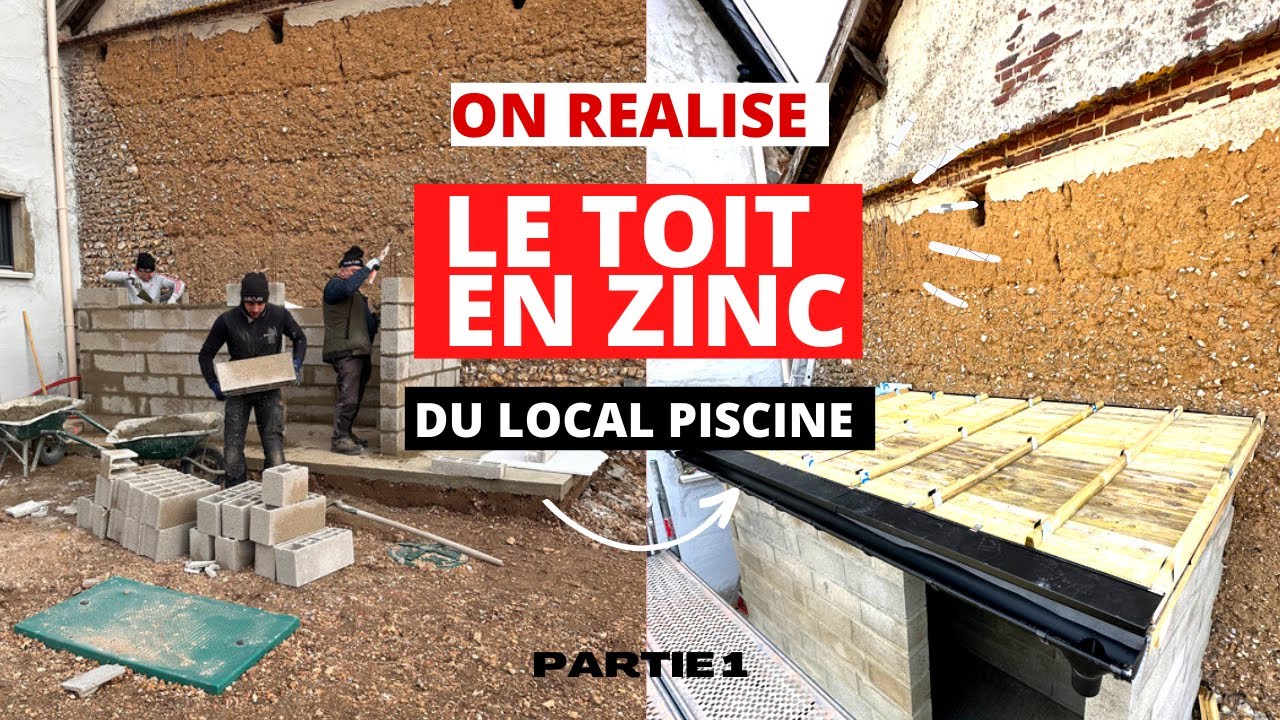 LOCAL PISCINE ! On crée le toit tout en ZINC