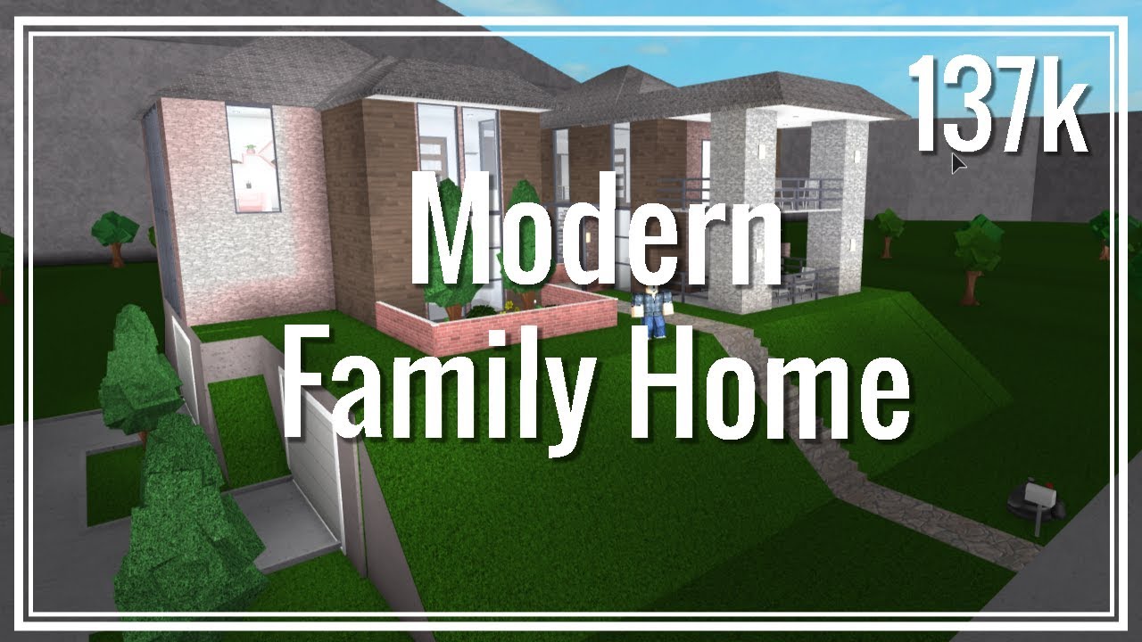 Roblox Bloxburg Modern Family Home Youtube
