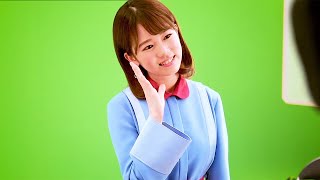 “ボンビーガール美女”川口葵、撮影でキュートなポーズ連発！　GMO賃貸DX新CM＆メーキング