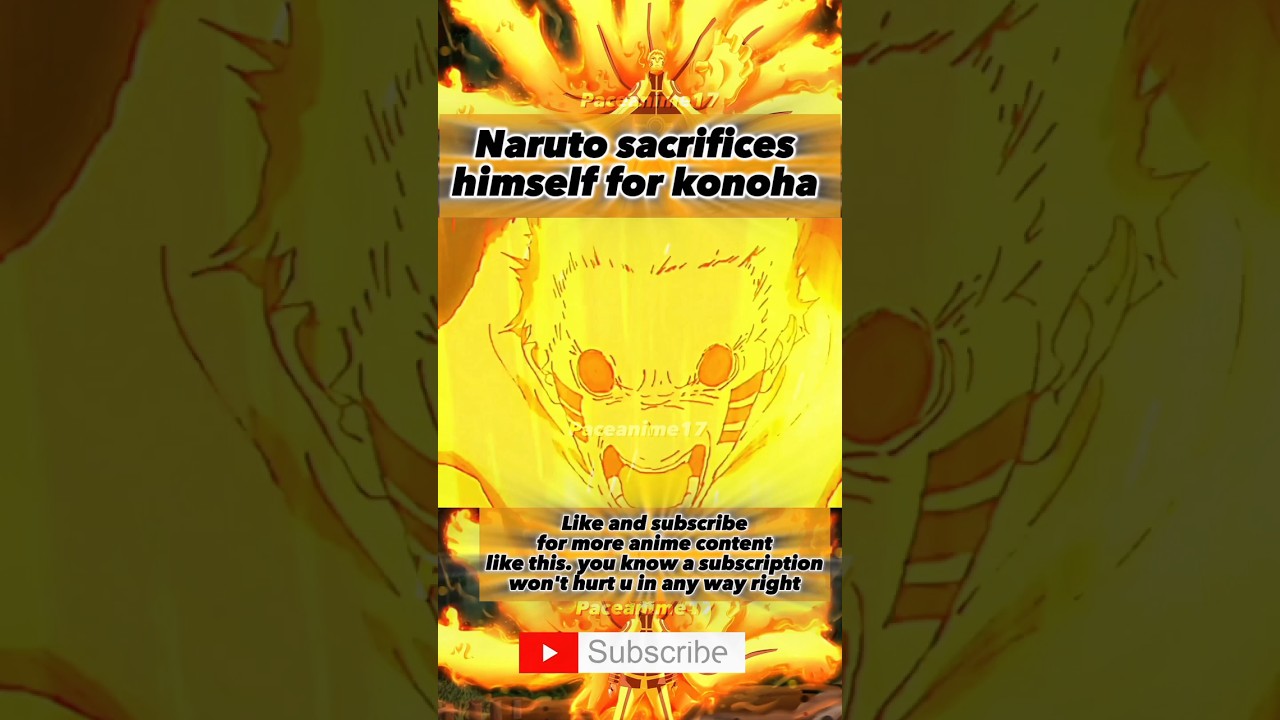 Naruto's Sacrifice #anime #animelover #animeshorts #goviral #narutofans #otakulife #edit #mustwatch