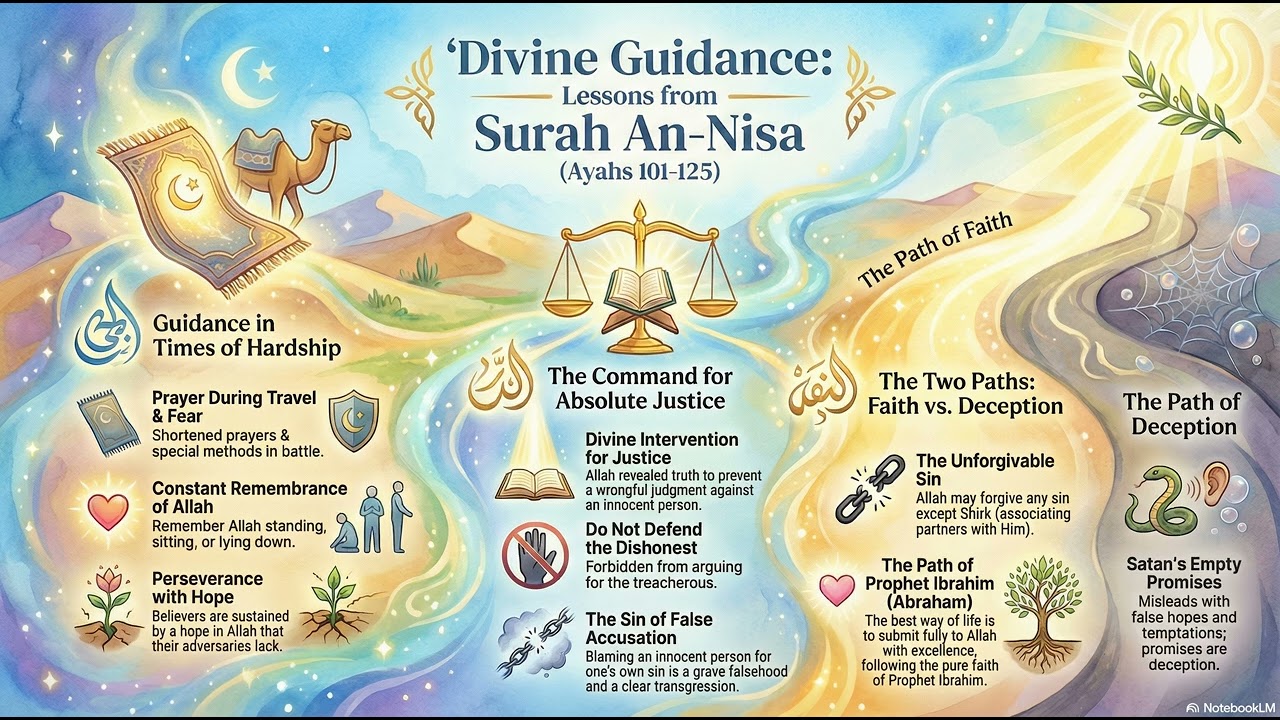 004 5 Surah Nissa Ayat 101 through 125 Recitation with English explainer