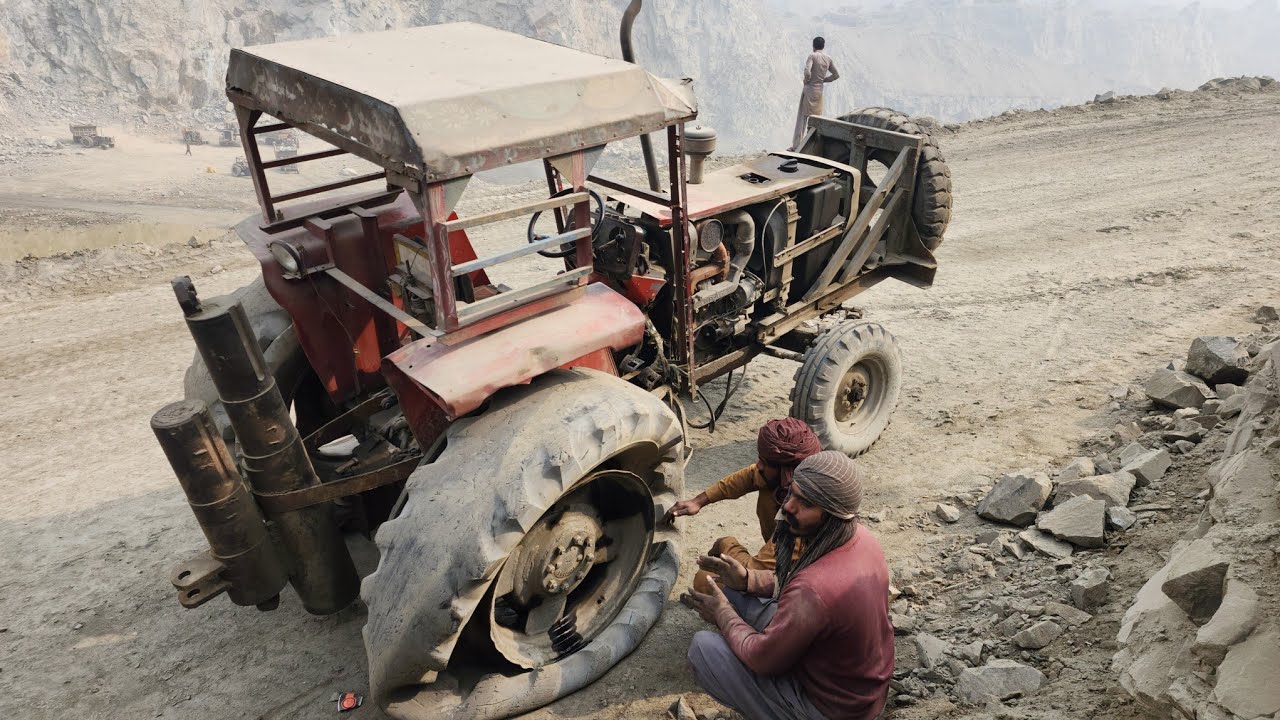 Extreme Mountain Tractor Tire Repair: Heavy Duty Off-Road Recovery! 🚜⛰️