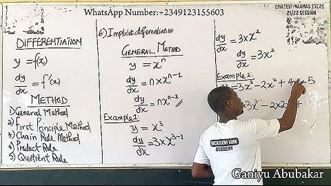 DIFFERENTIATION | General Method | Well Explained | #differentiation #excellentlinkacademy