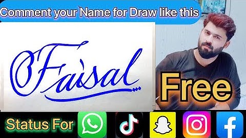 Faisal Name Signature Calligraphy Status | How to Cursive write with cut Marker #faisal @faisal