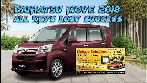 Daihatsu Move 2018 All Key Lost Successful #daihatsu #daihatsumira #daihatsuterios