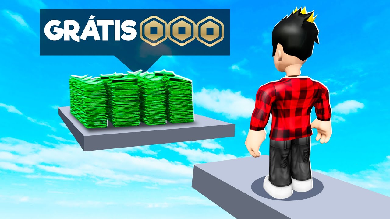 TENTEI GANHAR ROBUX no ROBLOX!