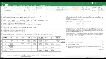 Depreciation using Scrap Value 2020 Mock Q Ashmore Transport Ltd