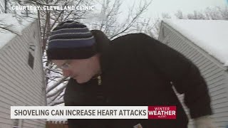 Shoveling snow can increase heart attacks