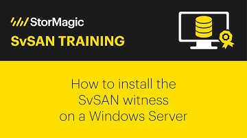 How to install the SvSAN witness on a Windows Server