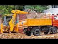 JCB 3DX with New TATA Truck First Time working on Field by Underground New Apartment Foundation