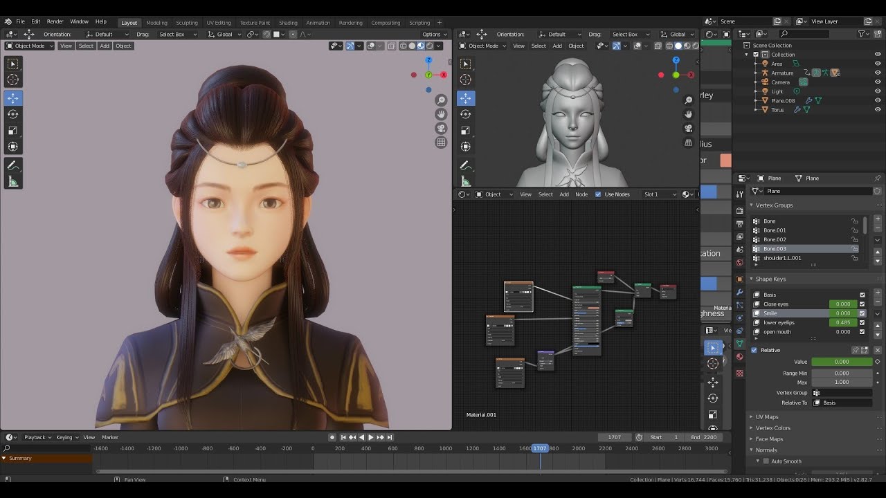 3D game character creation - Timelapse - YouTube