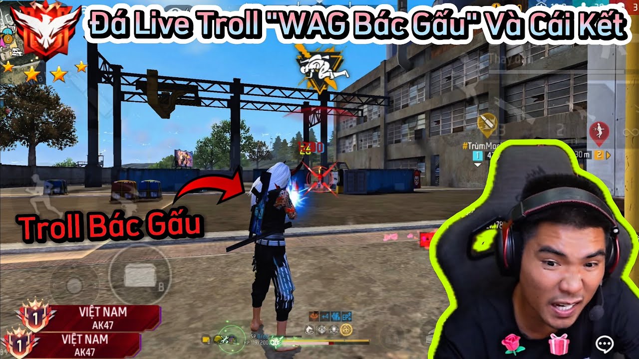 [Free Fire] Thử Thách Đá Live ALTP Troll BÁC GẤU Và Cái Kết Quá Căng Cho CULÌ !