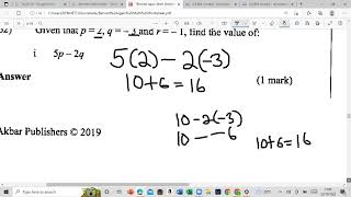 Algebra Substitution