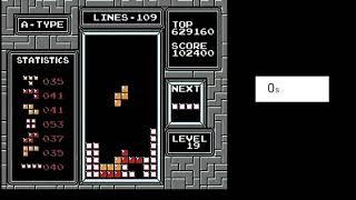 PAL Tetris - 195 Lines on Level 19 Start (Former World Record)