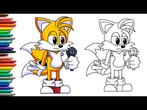 Como desenhar o Tails do Sonic #drawing #sonic #art #challenge #viral