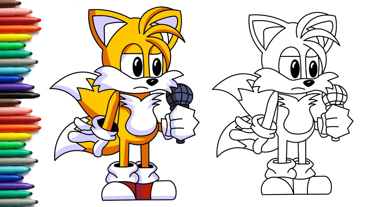 Como desenhar o Tails do Sonic #drawing #sonic #art #challenge #viral