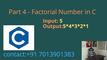 Factorial Number in C - Part 4