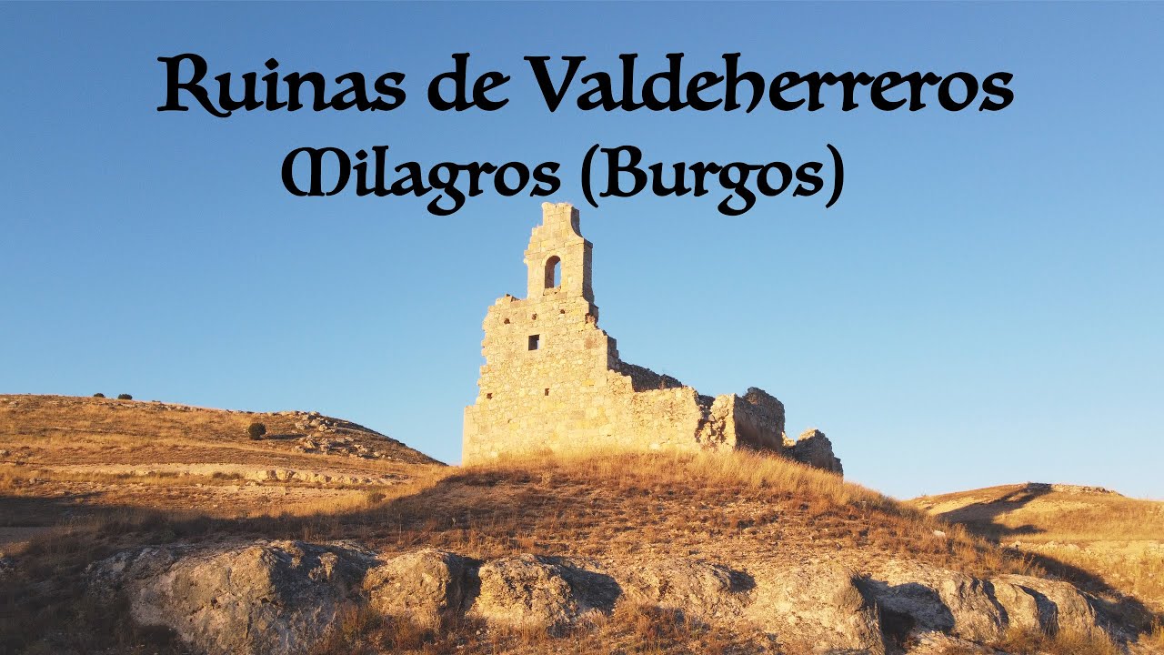 Las ruinas del pueblo medieval de Valdeherreros (Burgos). La iglesia de Valdeherreros en Milagros.