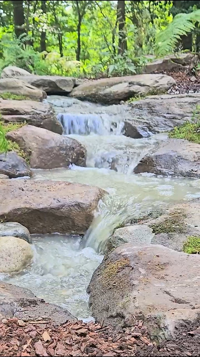 PONDLESS WATERFALL! #backyard #landscapebuild #diy #garden#waterfall #aquascape #timelapse