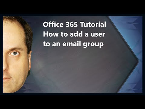 Microsoft 365 Tutorial  How to add a user to an email group