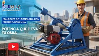 Malacate de 1 Tonelada con Motor a Gasolina | Potencia para tu obra