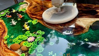 Amazing Koi Table From Wood And Epoxy Resin| Epoxy & Wood