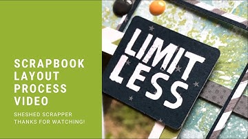 Scrapbook Layout Process Video: Just Hanging Bout//Cocoa Vanilla Studios//Boy Layout