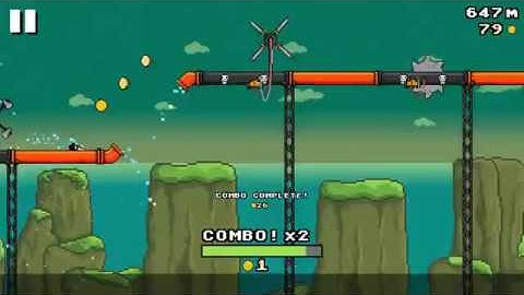 8 BIT WATERSLIDE  iOS Android Gameplay Graphical UI HD