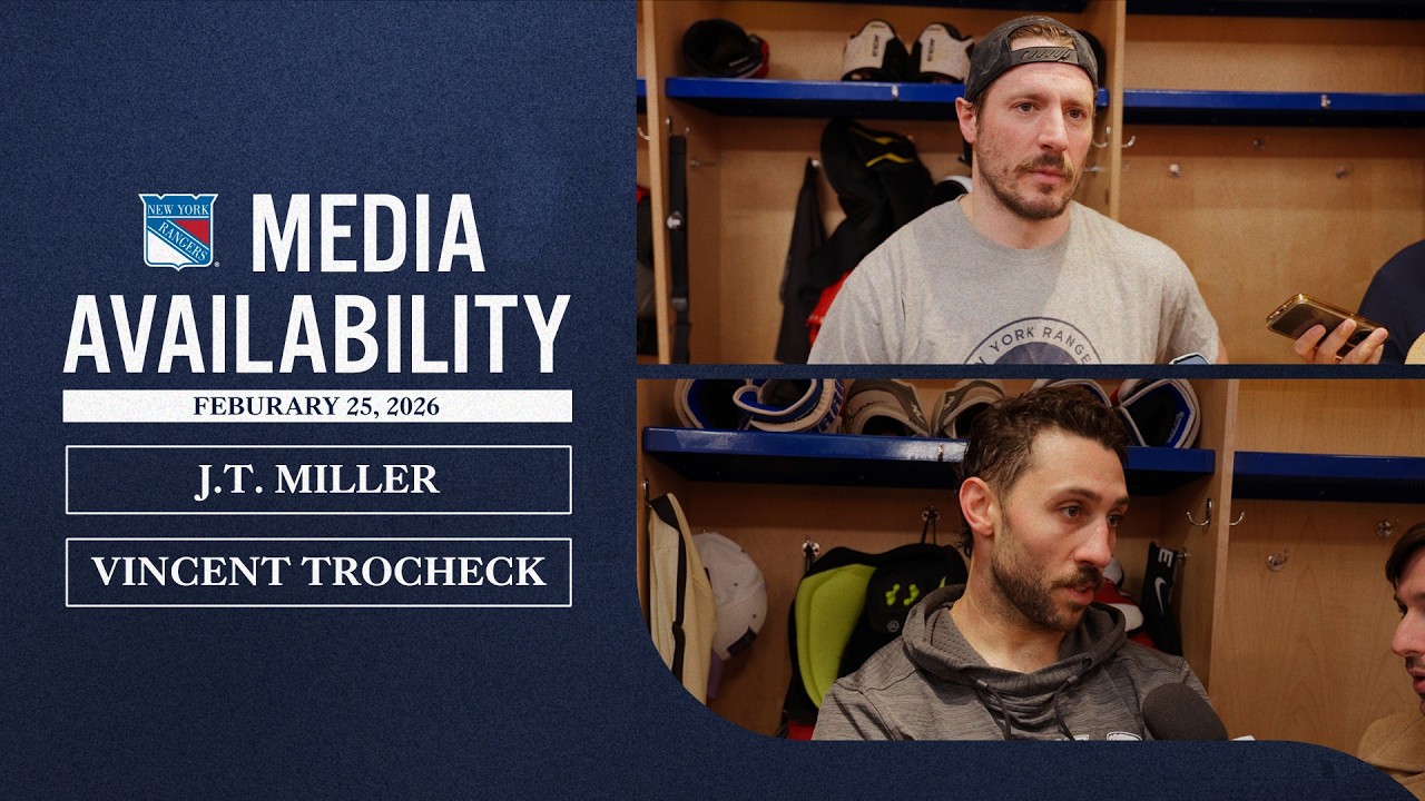 NYR Practice: J.T. Miller & Vincent Trocheck Media Availability | Feb. 25, 2026