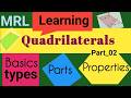 What is a Quadrilateral Part 02 ? Learning Types of Quadrilateral, Properties.