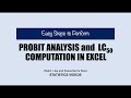 Probit Analysis and LC50 Computation Using Microsoft Excel