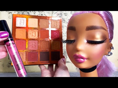 ASMR Makeup on Doll Head (No Talking)