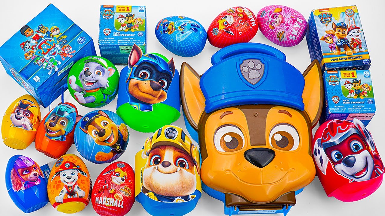 ASMR 63 Minutes Minutes Unboxing PAW PATROL Colorful Mystery Eggs | Review Toys (No Talking)