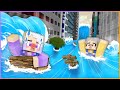 大地震ではぐれた姉と弟を救う！？街が巨大津波におそわれた結果！？【マイクラ/まいくら/Minecraft】