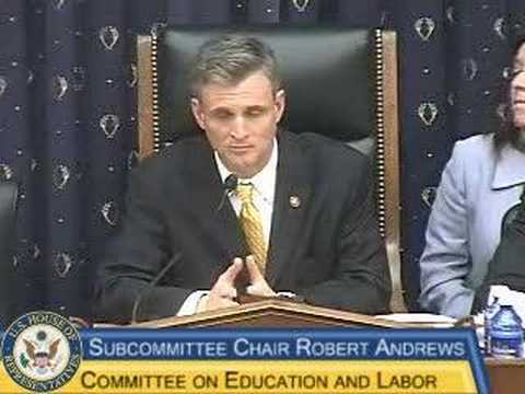 chairman vs president Pension Hearing: Subcommittee Chair Andrews